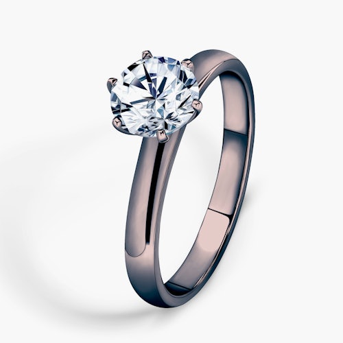 Pierścionek zaręczynowy SAVICKI: czarne złoto, diament